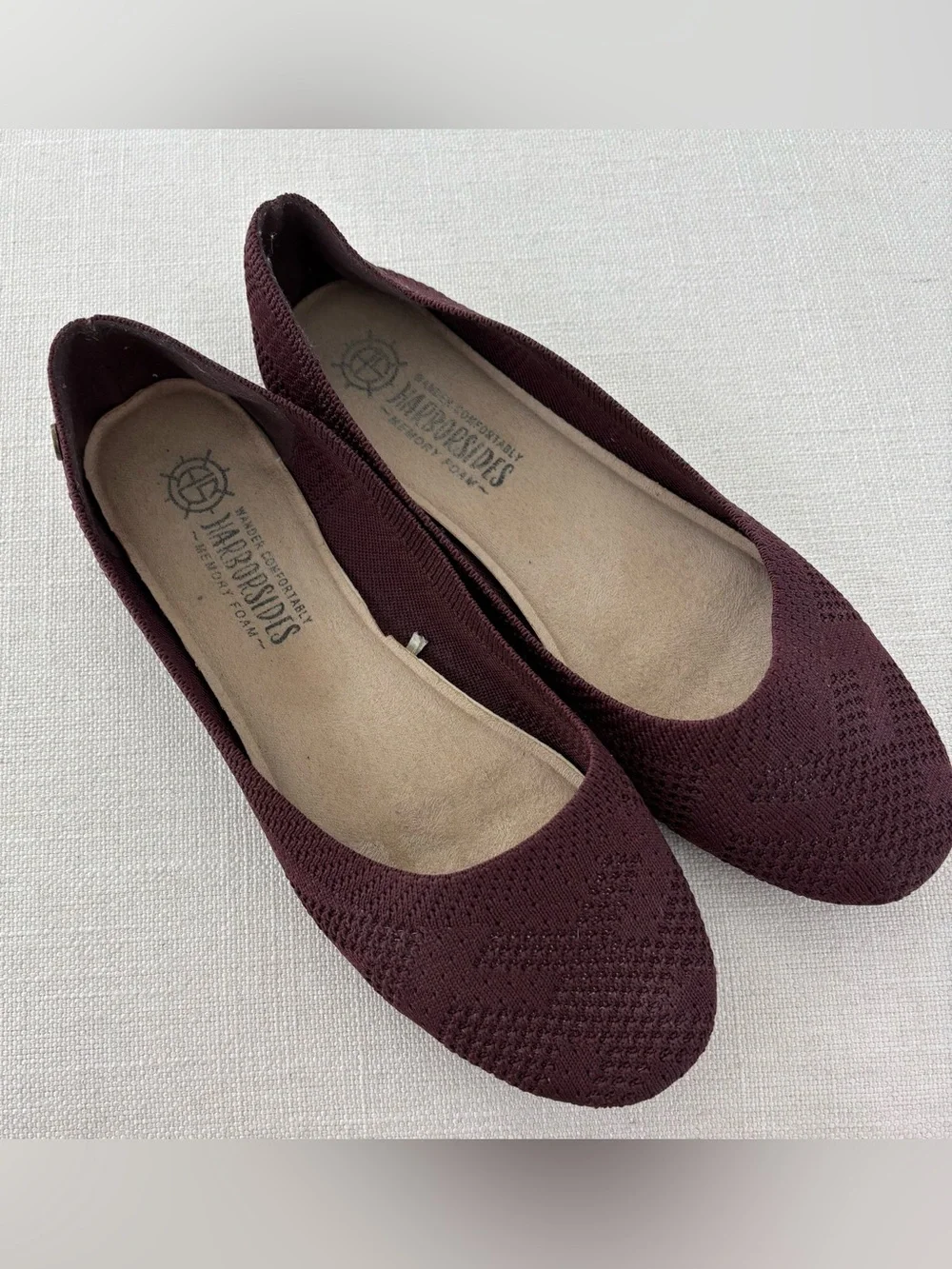 Harborside Nile Burgundy Flats. Size 8. Excellent condition.
